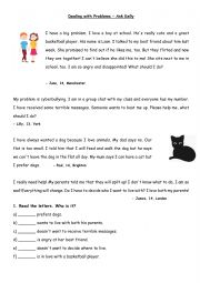 English Worksheet: Ask Kelly - giving advice
