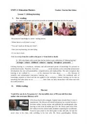 English Worksheet: Lifelong learning