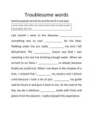 Troublesome words