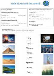 English worksheet: Around the World