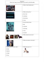 English Worksheet: Addams Family