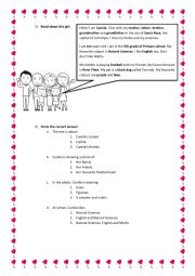 English Worksheet: Reading and Writing - Personal Information texts