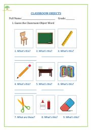 CLASSROOM OBJECTS