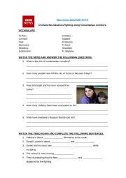 English Worksheet: BBC Humanitarian corridors