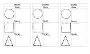 English Worksheet: Basic shapes activity