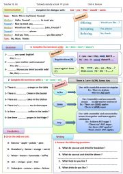 English Worksheet: focus unit 4 review 