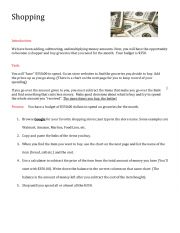 English Worksheet: Shopping webquest