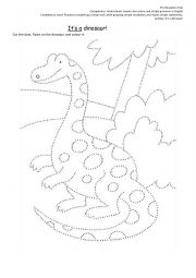 English Worksheet: It�s a dinosaur