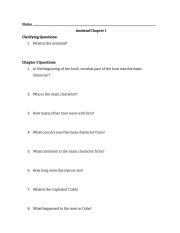 English Worksheet: Amistad Chapter 1 Study Guide