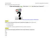 English Worksheet: Color an d branding