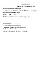 English Worksheet: survey