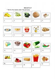 Breakfast Vocabulary - What do you eat for breakfast? 