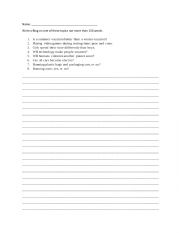 English Worksheet: Blog Writing