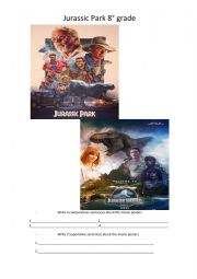 English Worksheet: Jurassic park movie questionarie