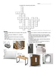 English Worksheet: furniture