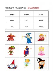 THE FAIRY TALES BINGO- CHARACTERS