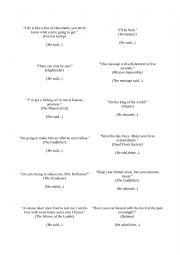 English Worksheet: QUOTES REPORTED SPEECH