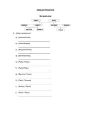 English Worksheet: The family