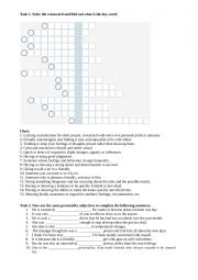 English Worksheet: Vocabulary: Types of characters