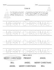 English Worksheet: Christmas Words