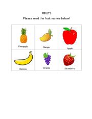 Fruit Flashcards 