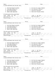 English Worksheet: Possessive Adjectives