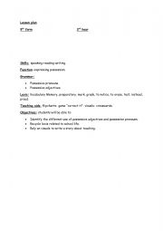 English Worksheet: 9th form 3rd Hour 