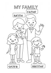 English Worksheet: My Family