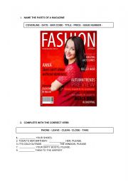 English Worksheet: Magazine cover