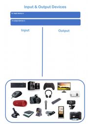 English worksheet: Input and output