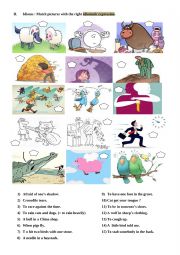 English Worksheet: idioms