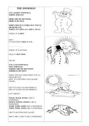 English Worksheet: the snowman