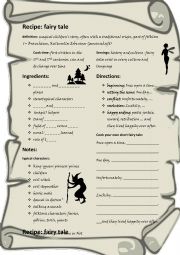 English Worksheet: Fairy Tale Recipe