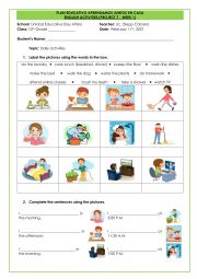 English Worksheet: Daily Routines