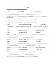 English Worksheet: If clause - all types _exercises