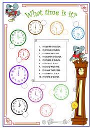 English Worksheet: time