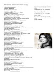 English worksheet: Stronger- Kelly Clarkson