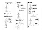 English Worksheet: VOCABULARY PRINTABLE 