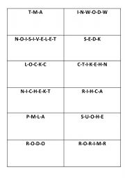 English Worksheet: Jumble words - vocabulary