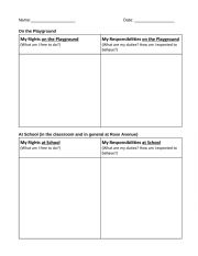 English worksheet: My Rights and Responsibilities