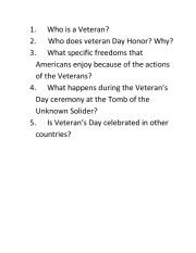 English Worksheet: Who is a Veteran?