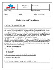 Second Term Exam - ESL Worksheet By Ammounahs