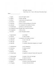 Word Power Made easy Chapter 1 review - ESL worksheet by ericpollock