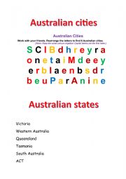 English Worksheet: Australian Cities