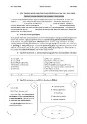 English Worksheet: 9th Grade review_ mid term 3