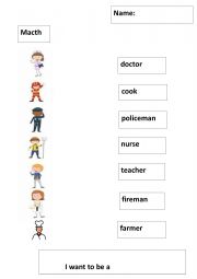 English Worksheet: jobs worksheet