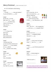 English Worksheet: christmas_mordern family clip