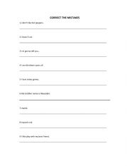 Correct The Mistakes - ESL Worksheet By Laura2006