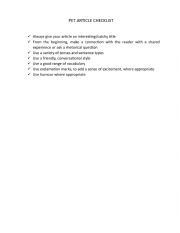 English Worksheet: Cambridge PET (B1)- Article guidelines