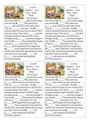 English Worksheet: 3 little pigs fairytale